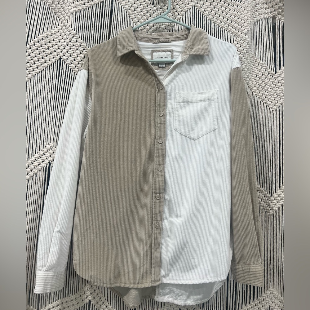 American Eagle Corduroy Oversized Shirt